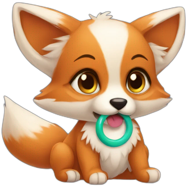 babyfox with pacifier emoji