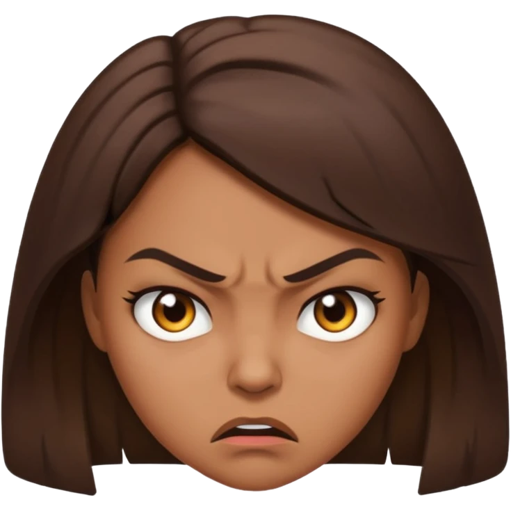 emoji femme brune très vexée  emoji