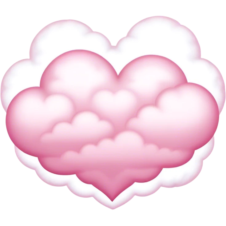 pink heart + cloud emoji