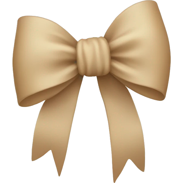 Beige bow emoji