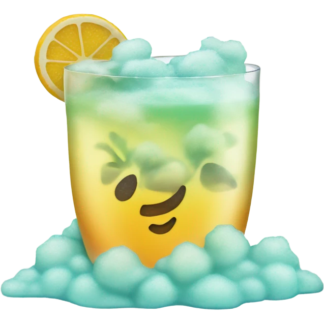 cocktail with sea foam emoji
