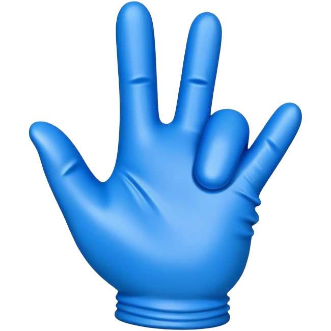 Inflate glove pointing emoji