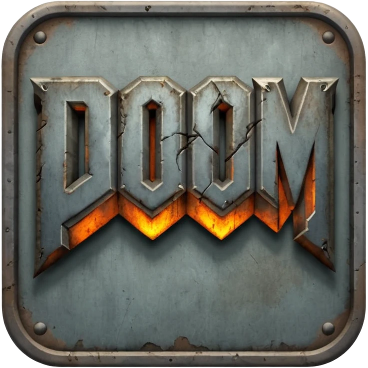 DOOM METAL TEXT LOGO emoji