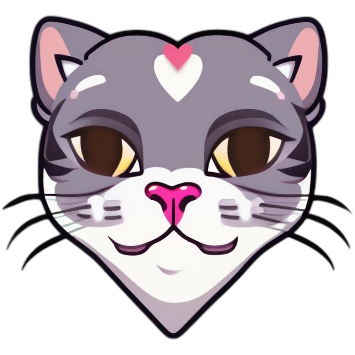 Heart cat face emoji emoji