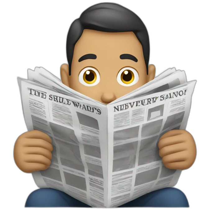 men reading newspapers emoji