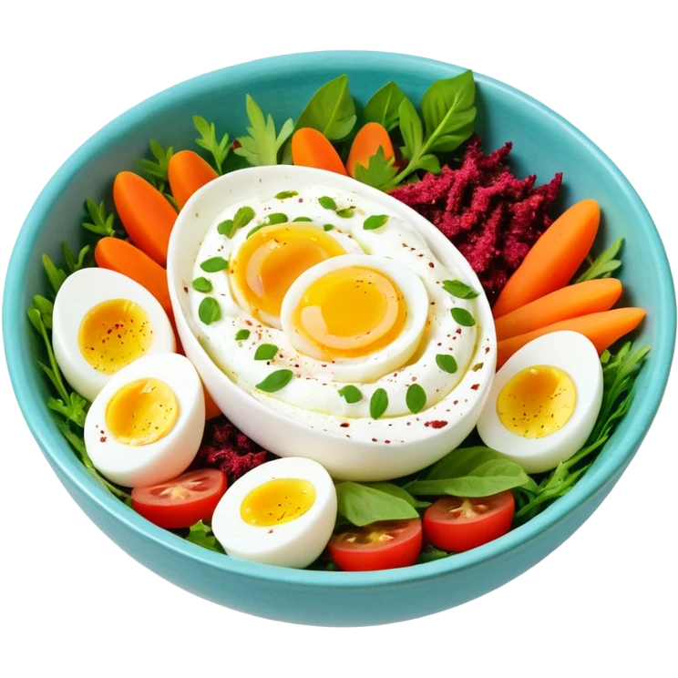 Egg, Labneh and Sumac Salad Bowl
 emoji