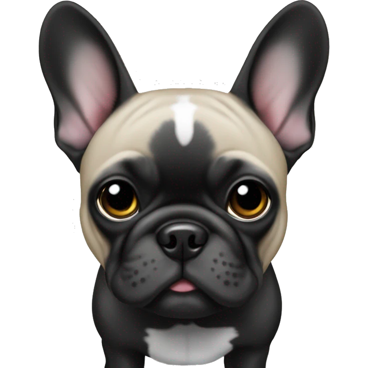 French bulldog black emoji