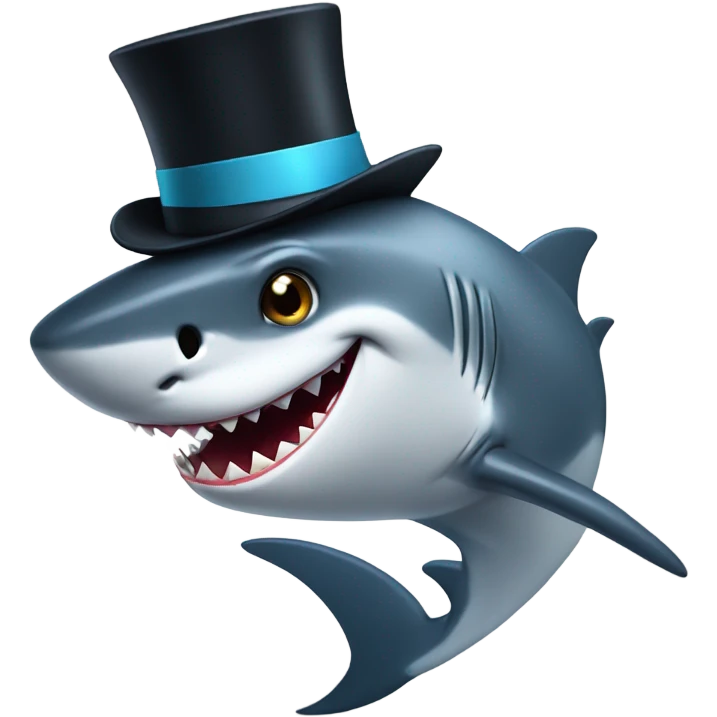 shark with top hat emoji