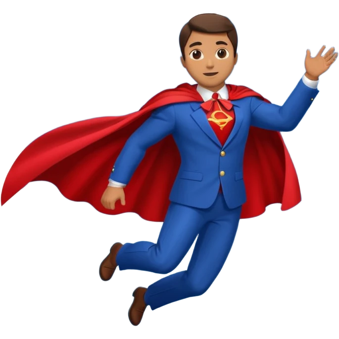 man flying in the sky emoji