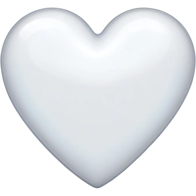 White shiny heart with light spots emoji
