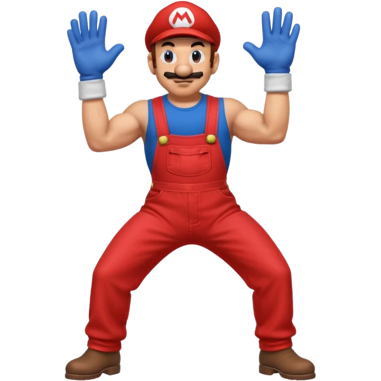 mario with buttcheeks twerk emoji