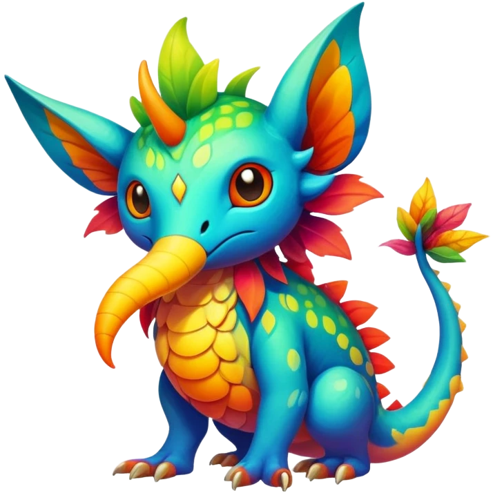 Colorful Fakémon-creature emoji