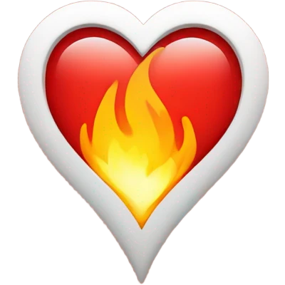 Heart emoji with fire emoji