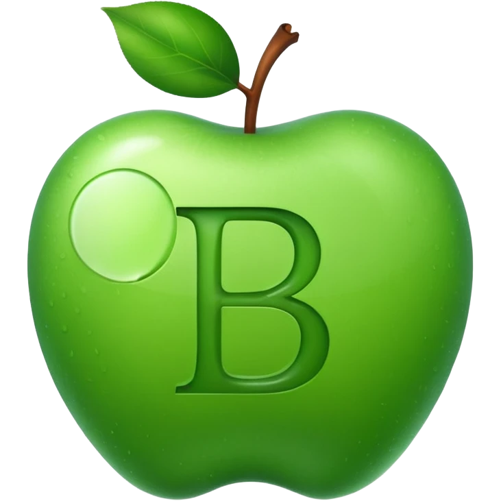 Empty apple like o with letter B in the midlle emoji