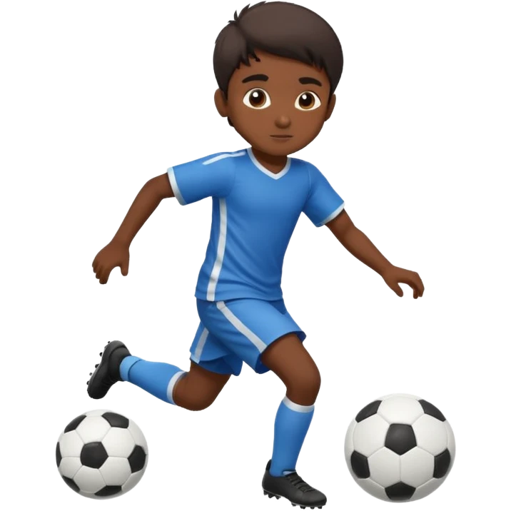 small Indian boy playing soccer emoji