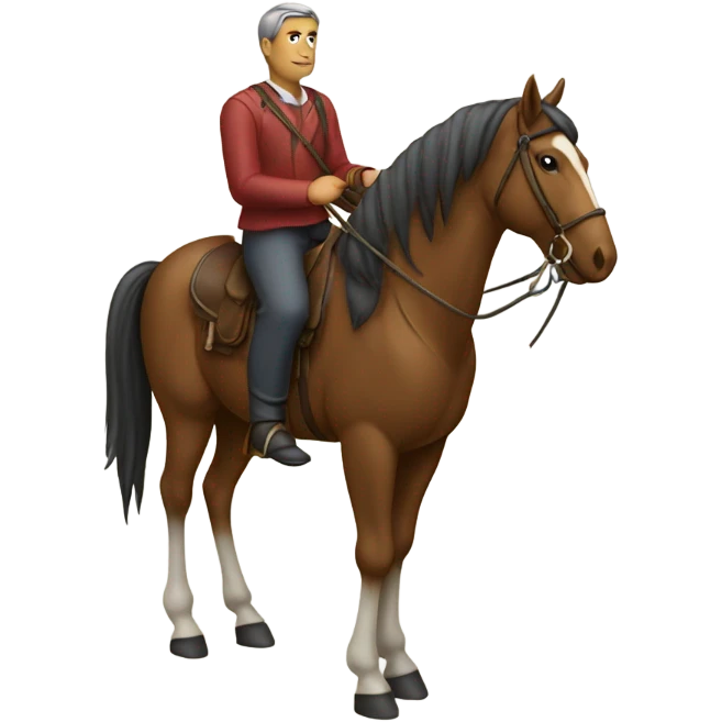 A man riding a horse  emoji