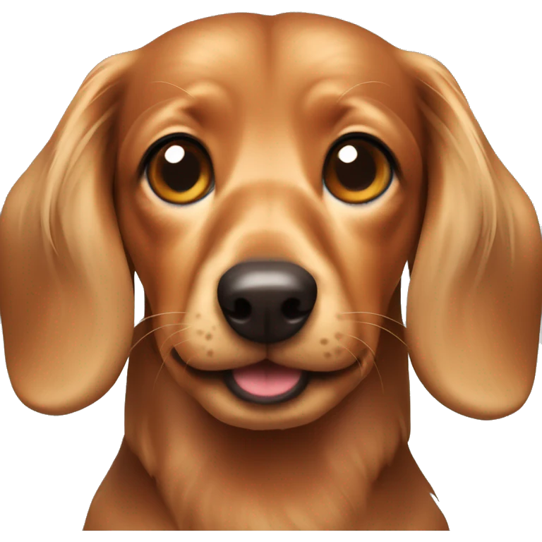 cute mini long hair daschund dog emoji