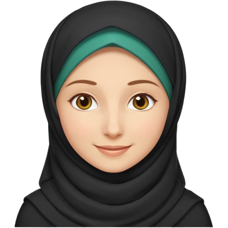 Make a girl with a hijab duolingo emojies styles and make her white and only her face appear and looking forward not left or right emoji