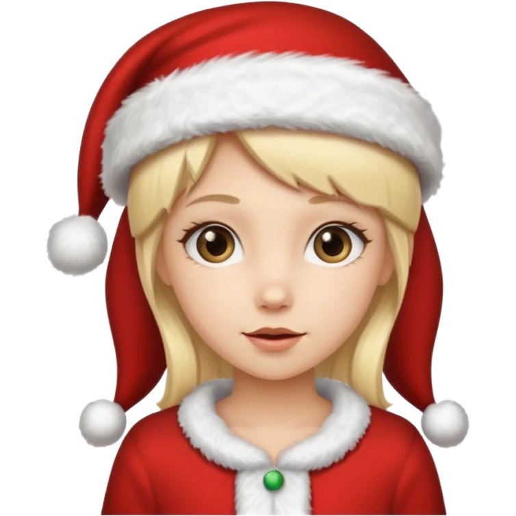 Blondie girl santa clauss emoji