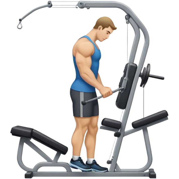 side-view man cable-machine tricep-pushdown emoji