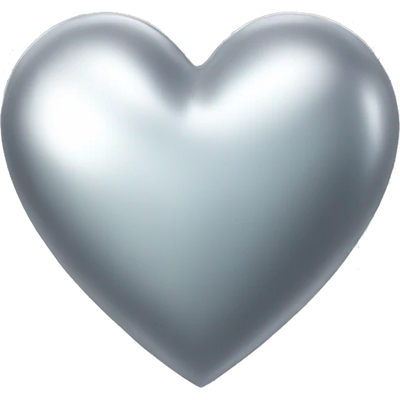 silver shiny heart emoji
