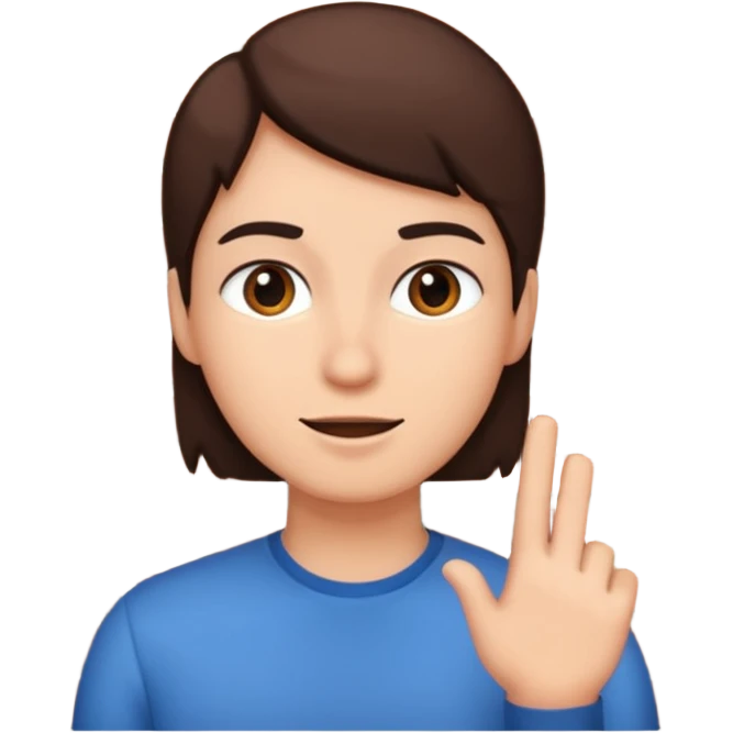 Talking to brick wall emoji