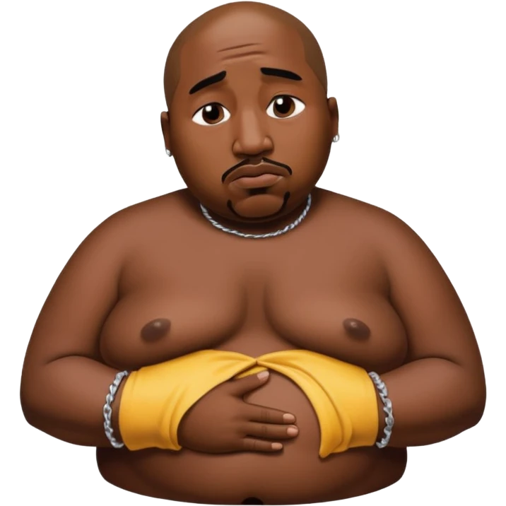 tupac, crying, really fat and obese belly emoji