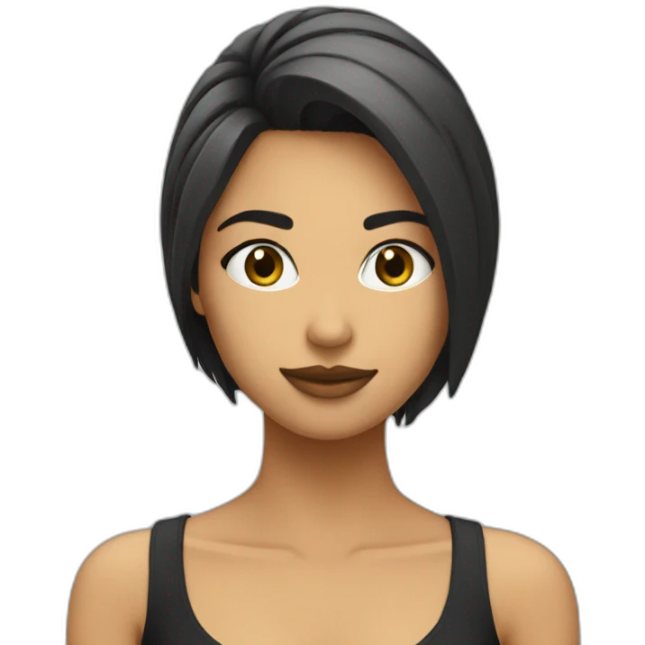 chica blanco y negro  emoji