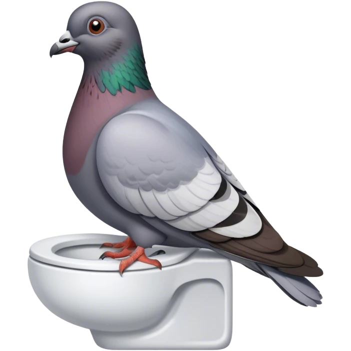 Pidgeon on the toilet emoji