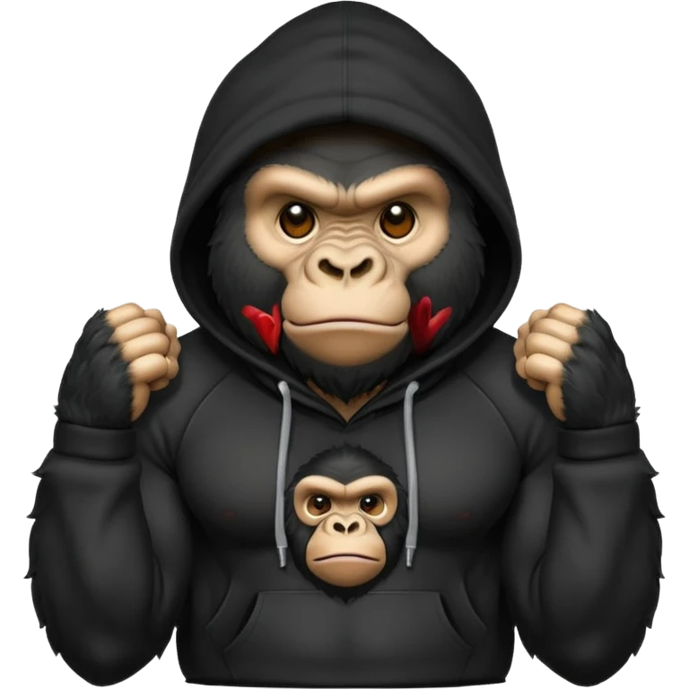 Gorilla wearing hoodie emoji