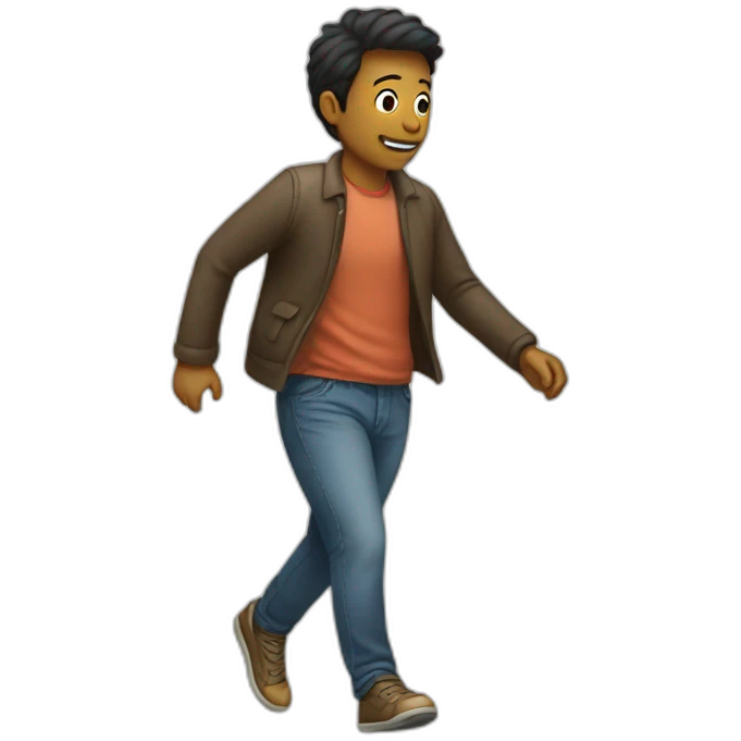 Person walking like an animal emoji