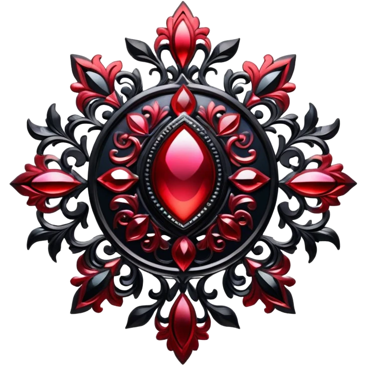  Black-Red-Iridescent-Decoration emoji
