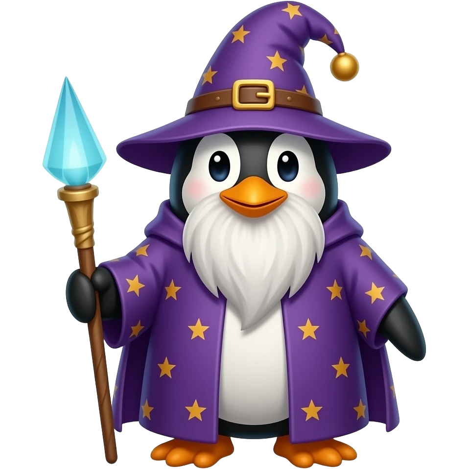 Penguin Wizard emoji