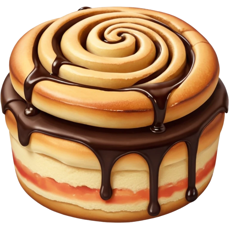 Cinnamon sugar rolls with chocolate sauce  emoji