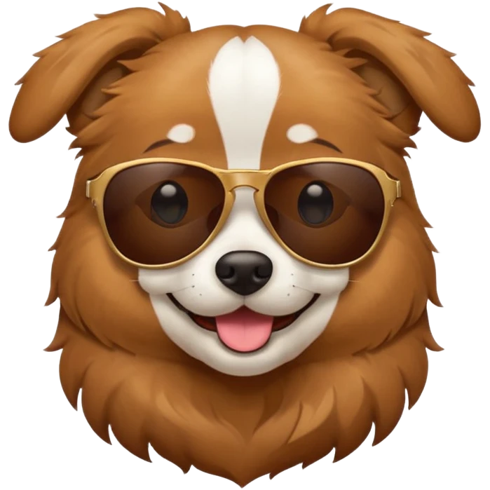 Dog wearing sunglassss emoji