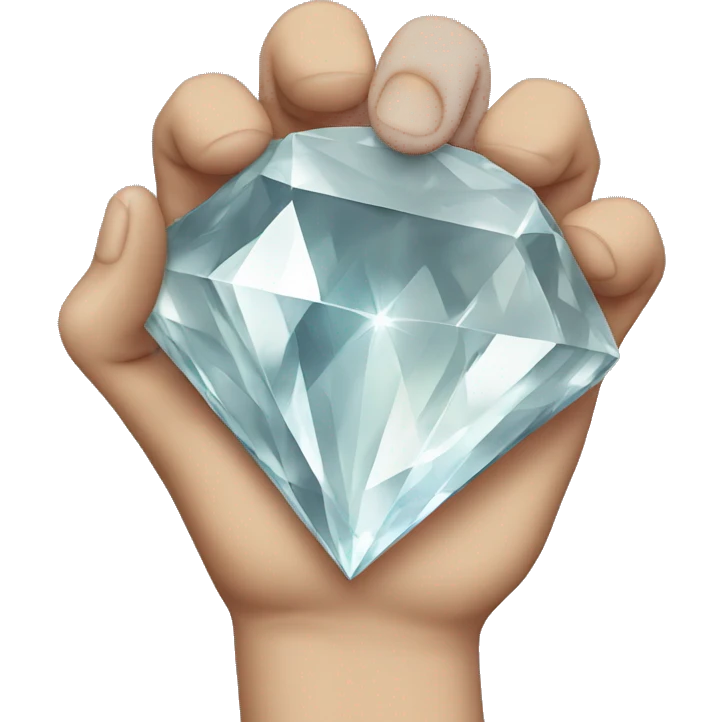 Hands holding diamond emoji