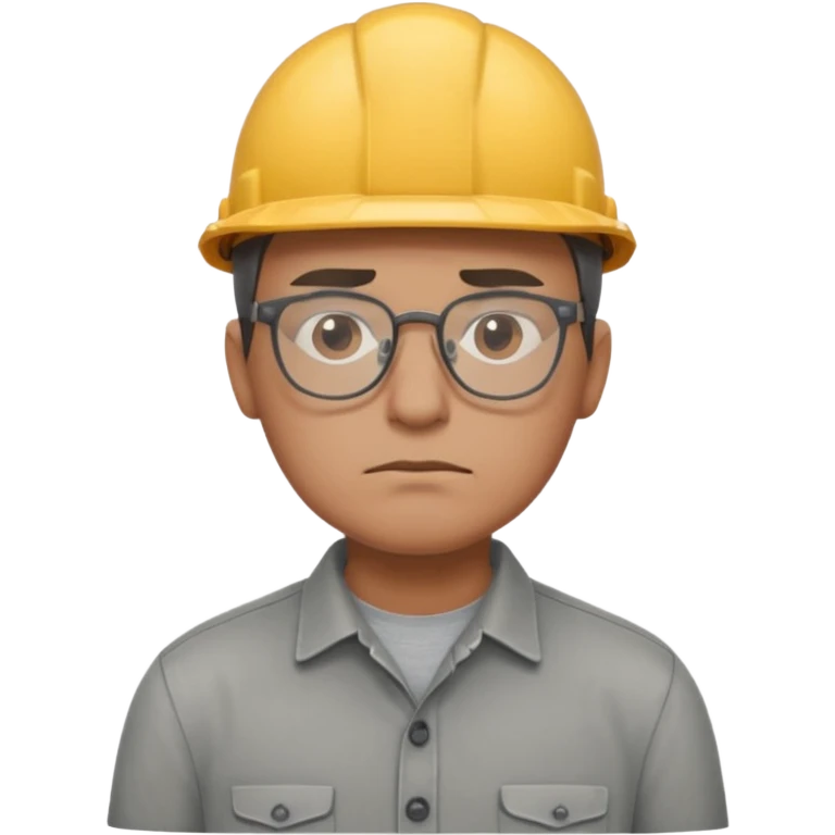 engineer looking sad emoji