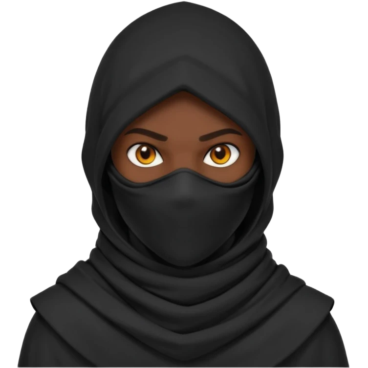 desert assassin portrait, head and shoulders only, dark hood, face scarf, mysterious glowing eyes, stealth vibe, 3D cartoon, mobile game icon style, clean background, no text, no watermark
 emoji