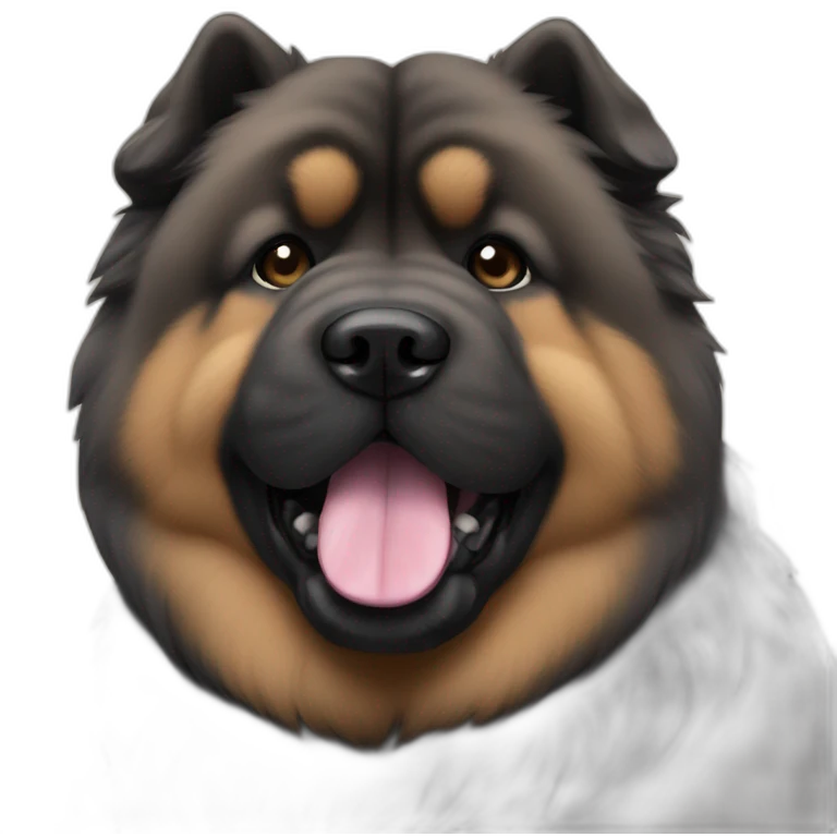 Chow-chow black emoji