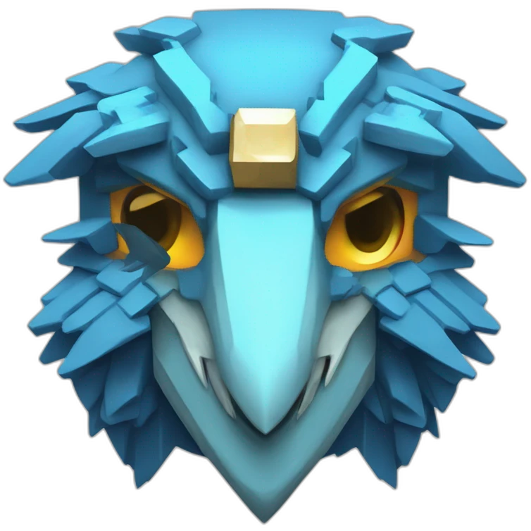 Minecraft Articuno Cyberpunk Head emoji
