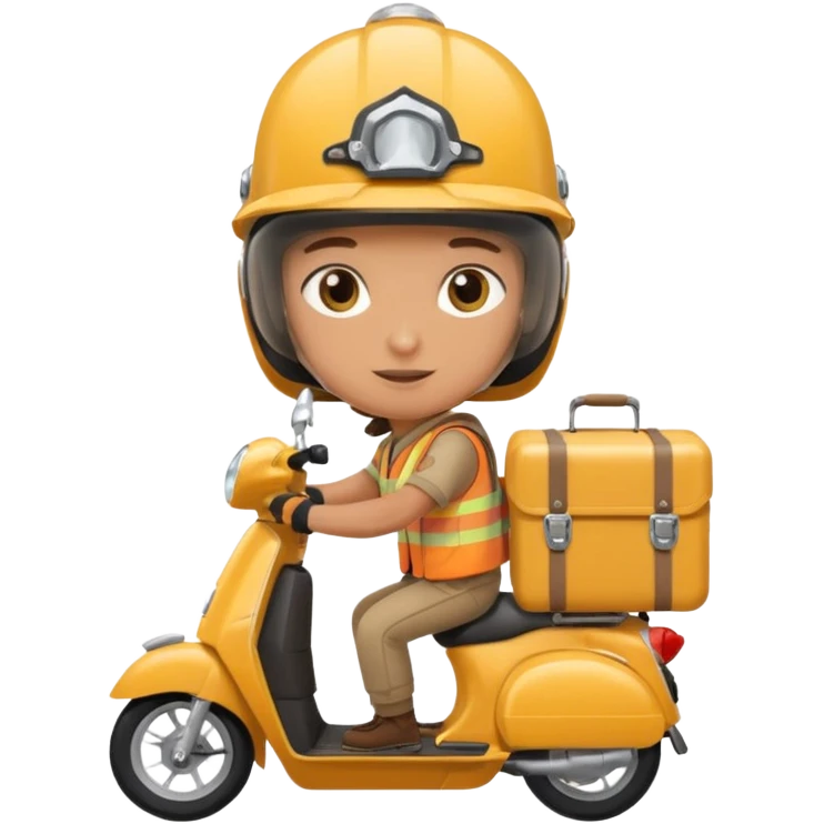 Scooter courier with insulated case,Delivery Crew emoji