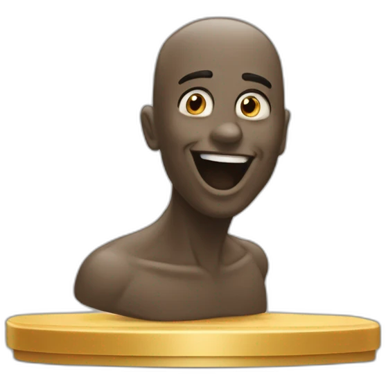 Caca qui tient un panneau où il est marquer oscar emoji