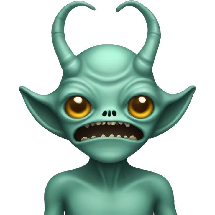Alien with horn emoji