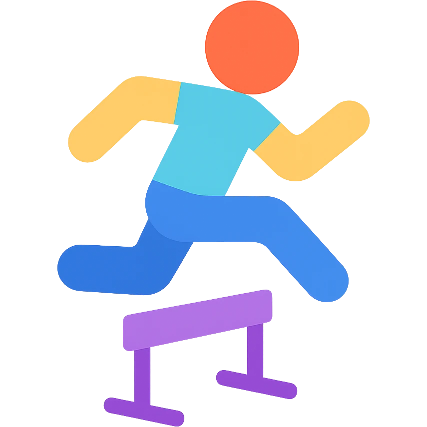 Convert this outline icon of a gym dodger (one man) to a color icon style. Keep the gym dodger theme with a simple and clear design. Use vibrant colors but avoid yellow tones. emoji