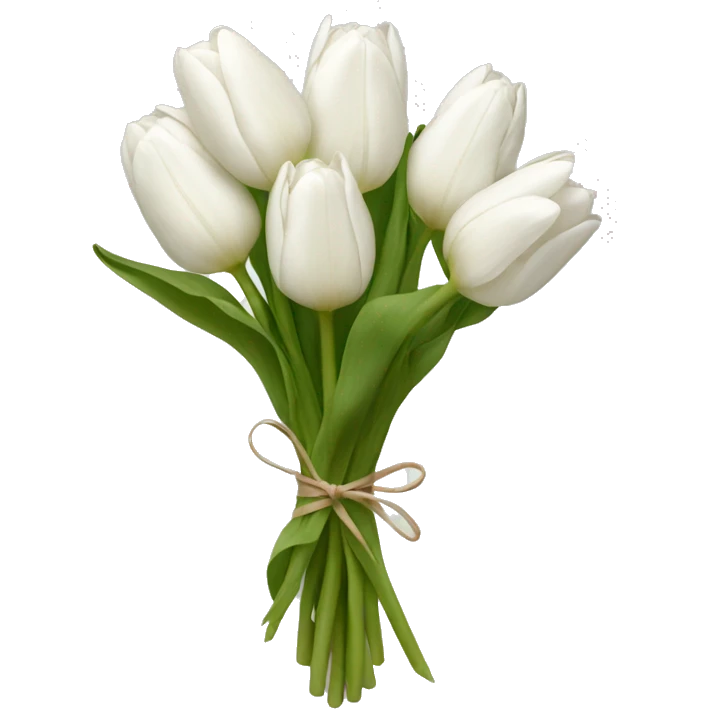 white tulip bouquet  emoji