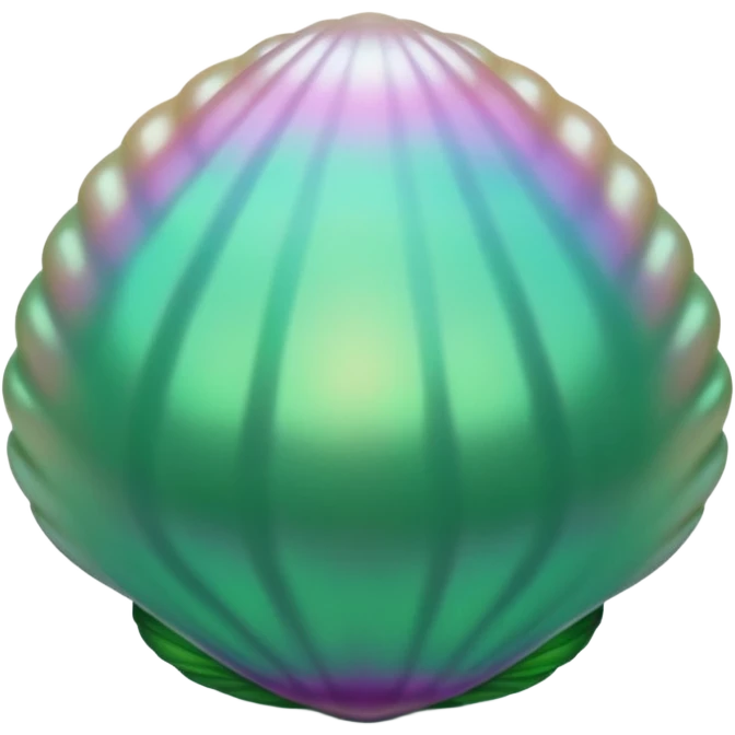 pearl in green shells emoji