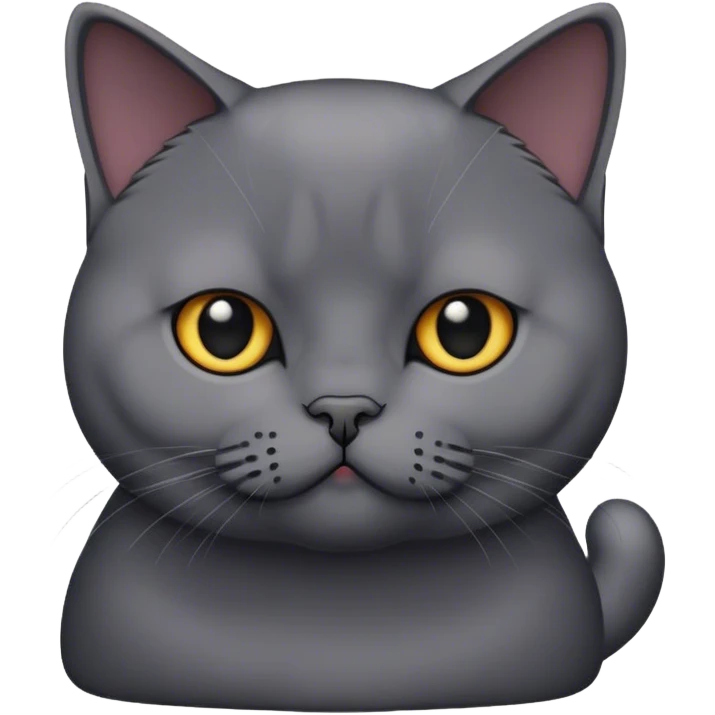 black British shorthair cat emoji
