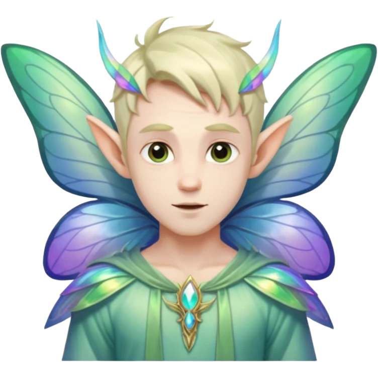 male fairy wings. emoji