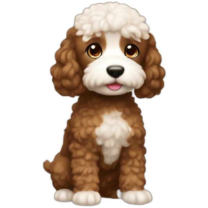Mini pudel brown emoji