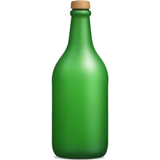 green square bottle with crok emoji